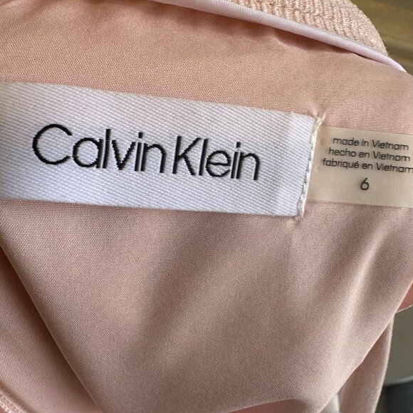 Calvin Klein Women's Blush Lined Pencil Zipper Skirt Size 6 - Picture 6 of 7
